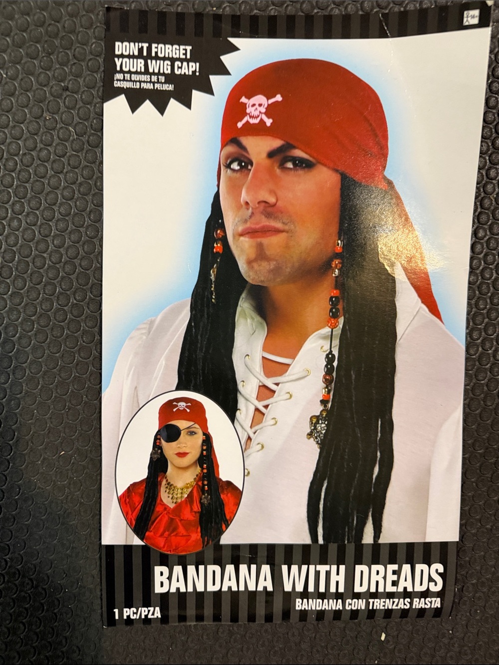 Bandana with Dreads Kids Pirate Costume Accessory - Red